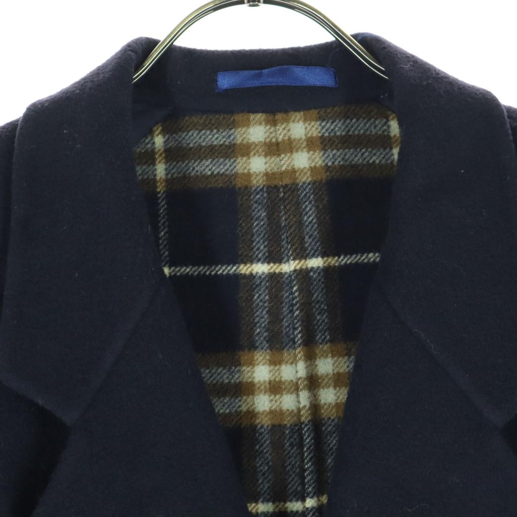 Burberrys Långärmad Dubbelknäppt Ulljacka 7AP Marinblå C-TK83 Dam Begagnad