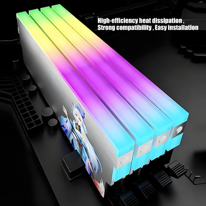 High Performances Metal RAMs Coolers With ARGB Lighting For Gaming PC DDR5 DDR4 DDR3 DDR2 Memory Module