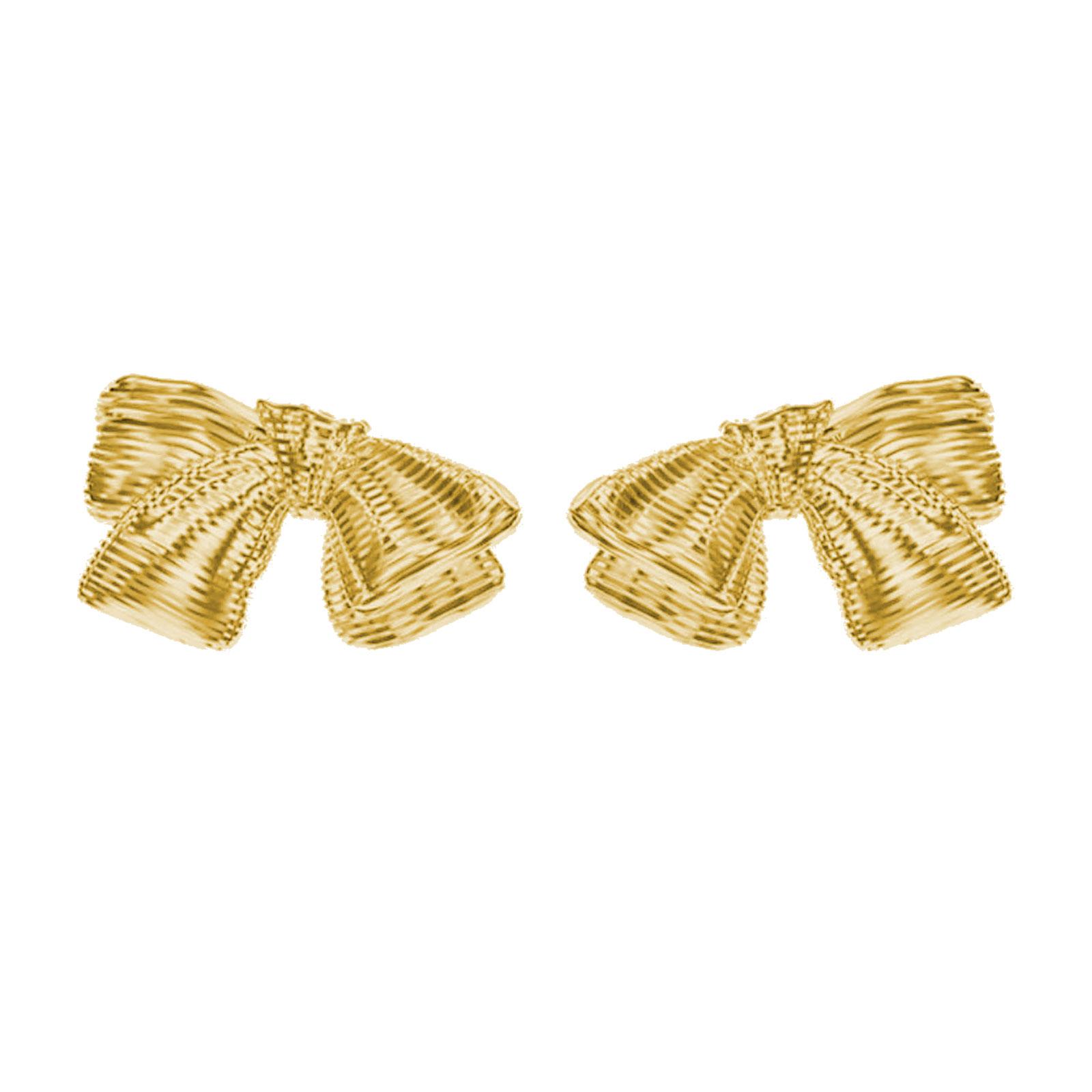 

Серьги-пусеты с бантом для женщин, металлические серьги-пусеты с бантом, серьги для хряща, минималистичные серьги-пусеты, украшения с бантом золотой