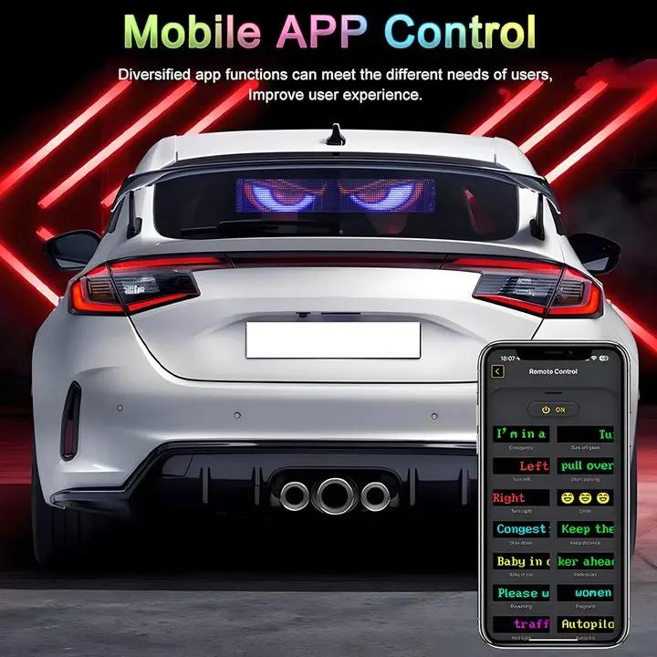 Car Devil Eye LED Car Ambient Light Sign Pixel Panel Light Flexible LED Display Ar Led Matrix Panel DIY Programmable Scrolling