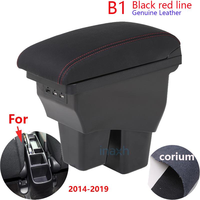 For Honda Jazz Armrest For Honda Fit Jazz 3 Car Armrest Box 2014-2019 Retrofit Accessorie Car Storage Box Simple Installation