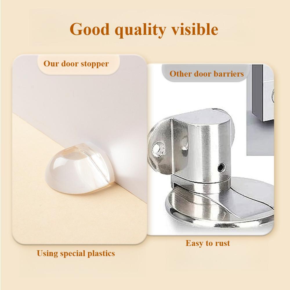 1PC SilentGuard Transparent Door Stop Self Adhesive TPU Plastic Non Slip No Drill Anti Collision Bumper for Home Office