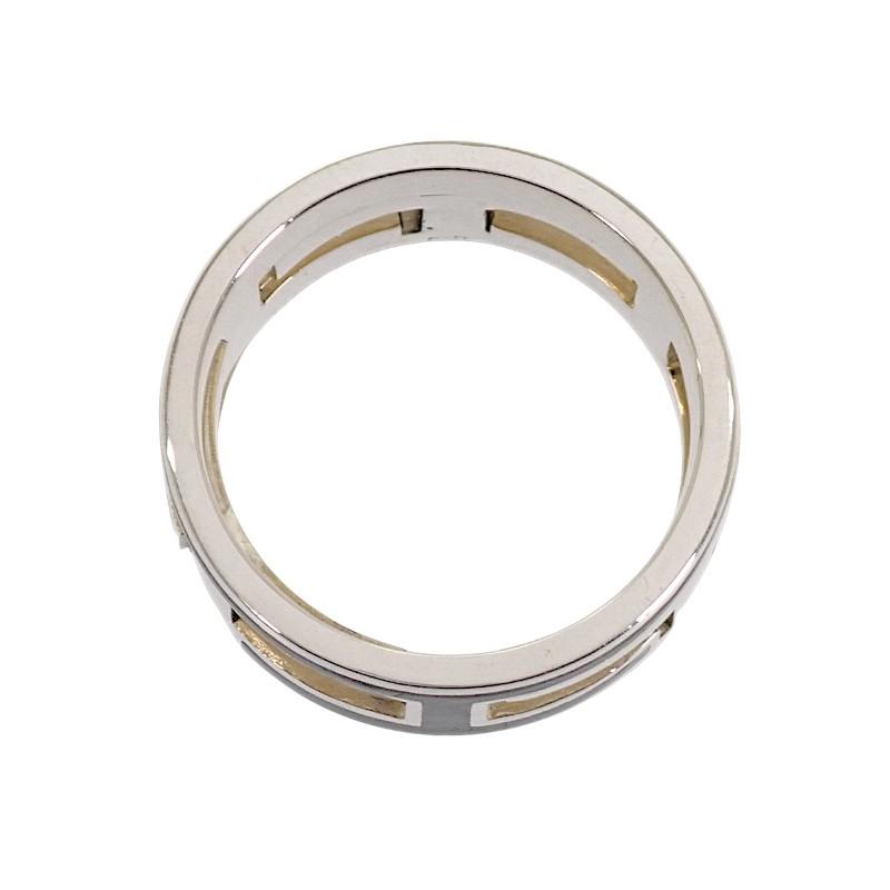 HERMES #12(JP Size) ring black Silver925 Women