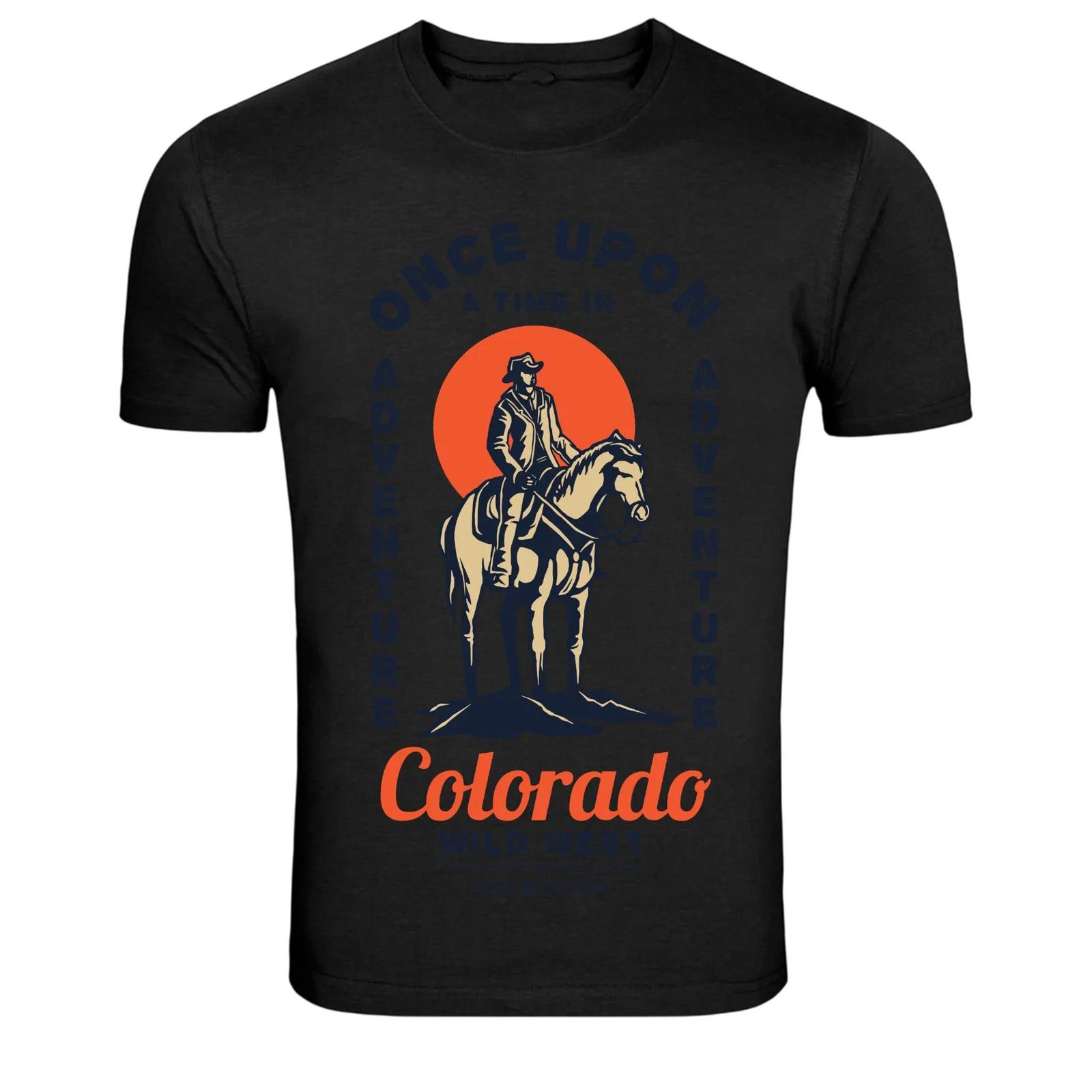 Colorado Wild West Cowboy Horse Adventure Vintage T-Shirt XL