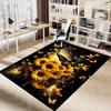 1PC Butterfly Sunflower Non-Slip Floor Carpet, Office, Family, Bedroom, Studio - Large Area Rug,Decorative Mat, Longlasting Material-C0454