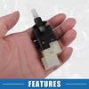 Brake Stop Light Lamp Switch No.0015454409 Brake Pedal Control Switch for Mercedes-Benz E320 2007-2009 Plastic Black Beige
