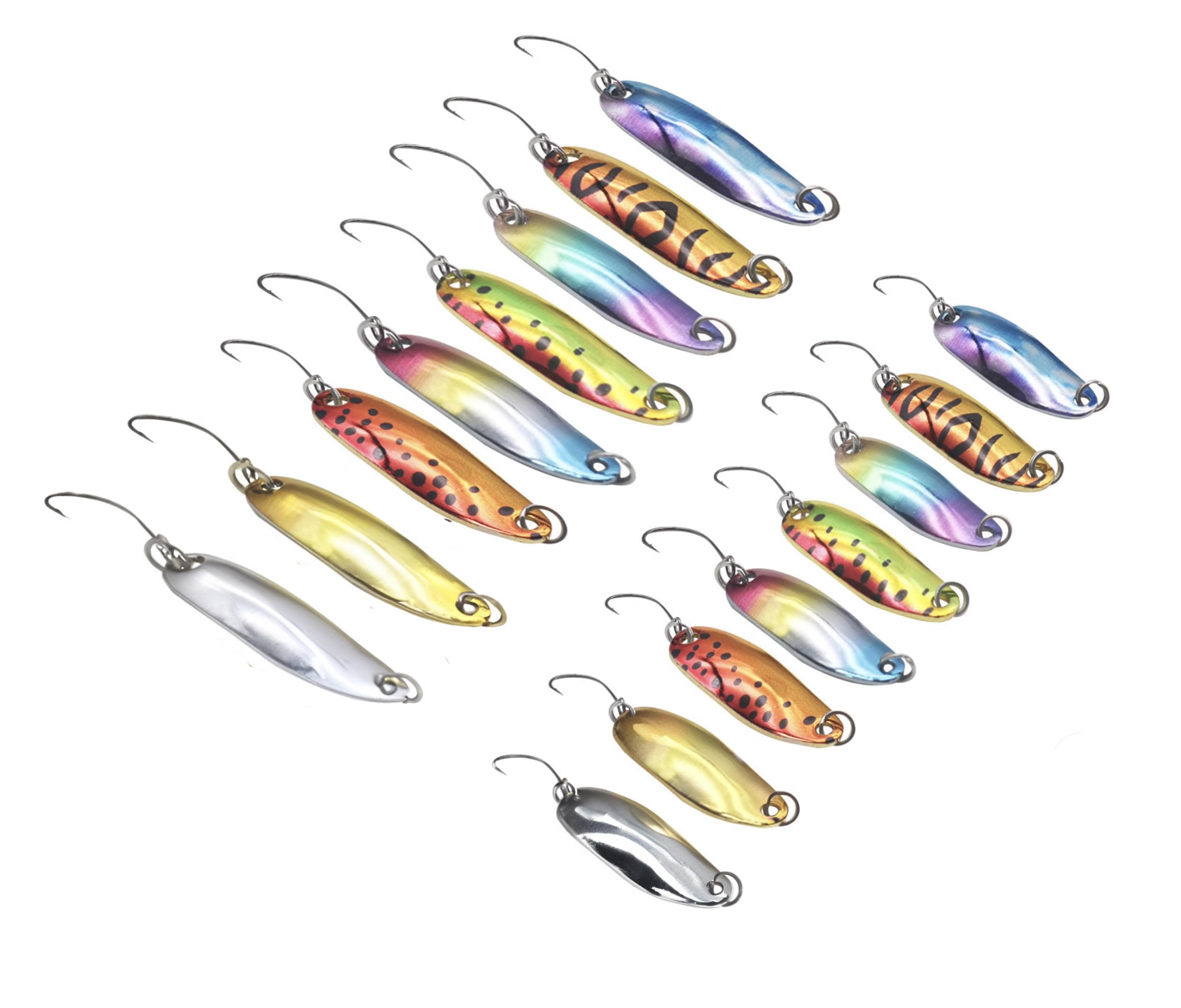 

Pure Copper for Stream Pipe Lures for Rainbow Area and Kokanee A versatile spoon set suitable for any [KAJIKI] Spoons, 16-Piece Set, 2.5g/3.5g, Trout,