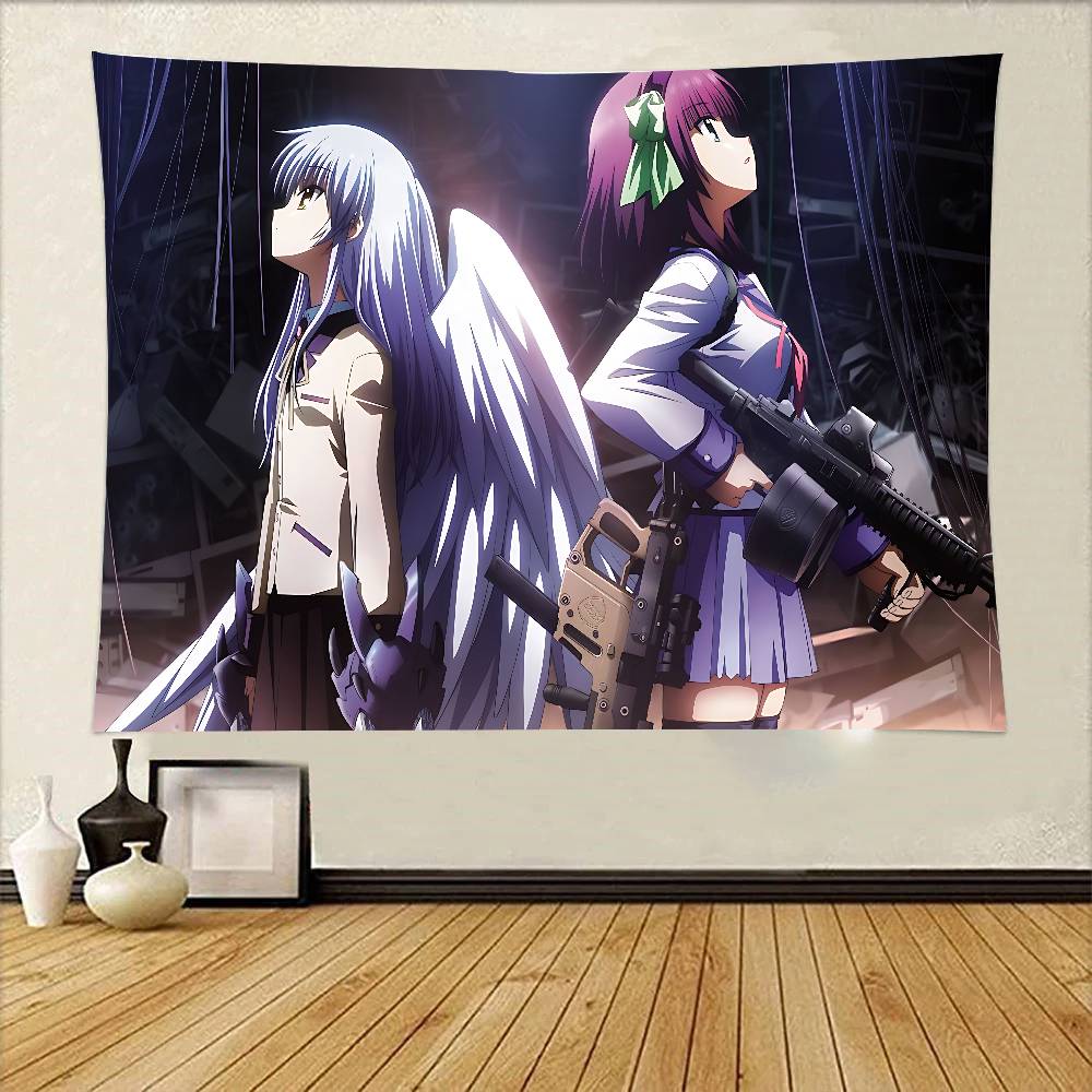 

Anime AAnge BBeats Tapestry Wall Hanging Tapestry Art Deco Blanket Curtain Hanging Home Bedroom Living Room Decor 74x94cm(29x37in)