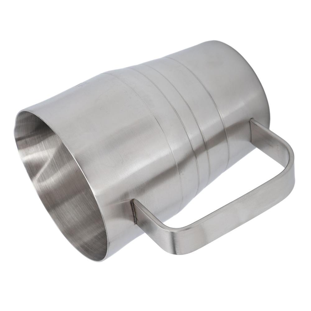 Silver Milk Frother Pitcher Stainless Steel Milk Steaming Pitcher Milk Frothing Cup Latte Art