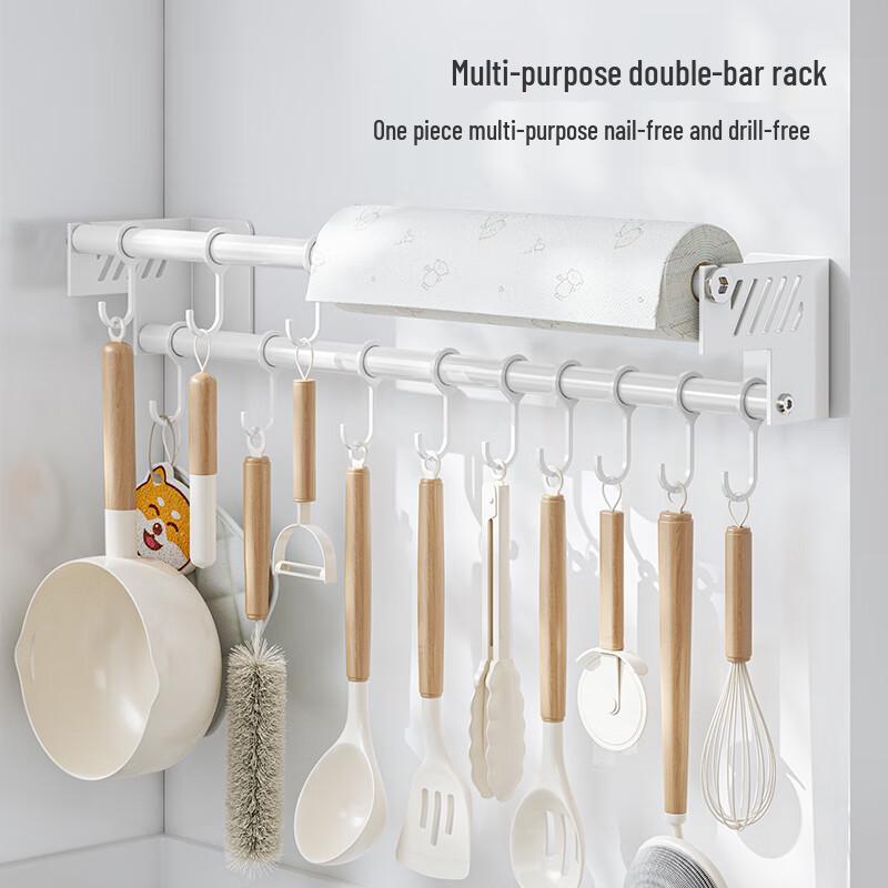 

SHENGXITAO Кухонная рейка для хранения с двойным стержнем без сверления