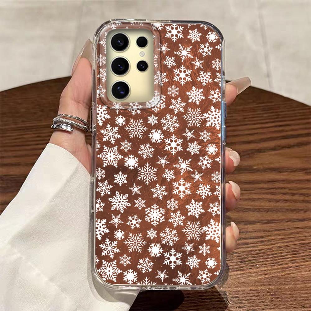 For Samsung Galaxy S25 Edge S24 S23 S22 S21 S20 FE Plus Ultra 5G Christmas Santa Claus Elk Gift Girl Shockproof Phone Case Cover