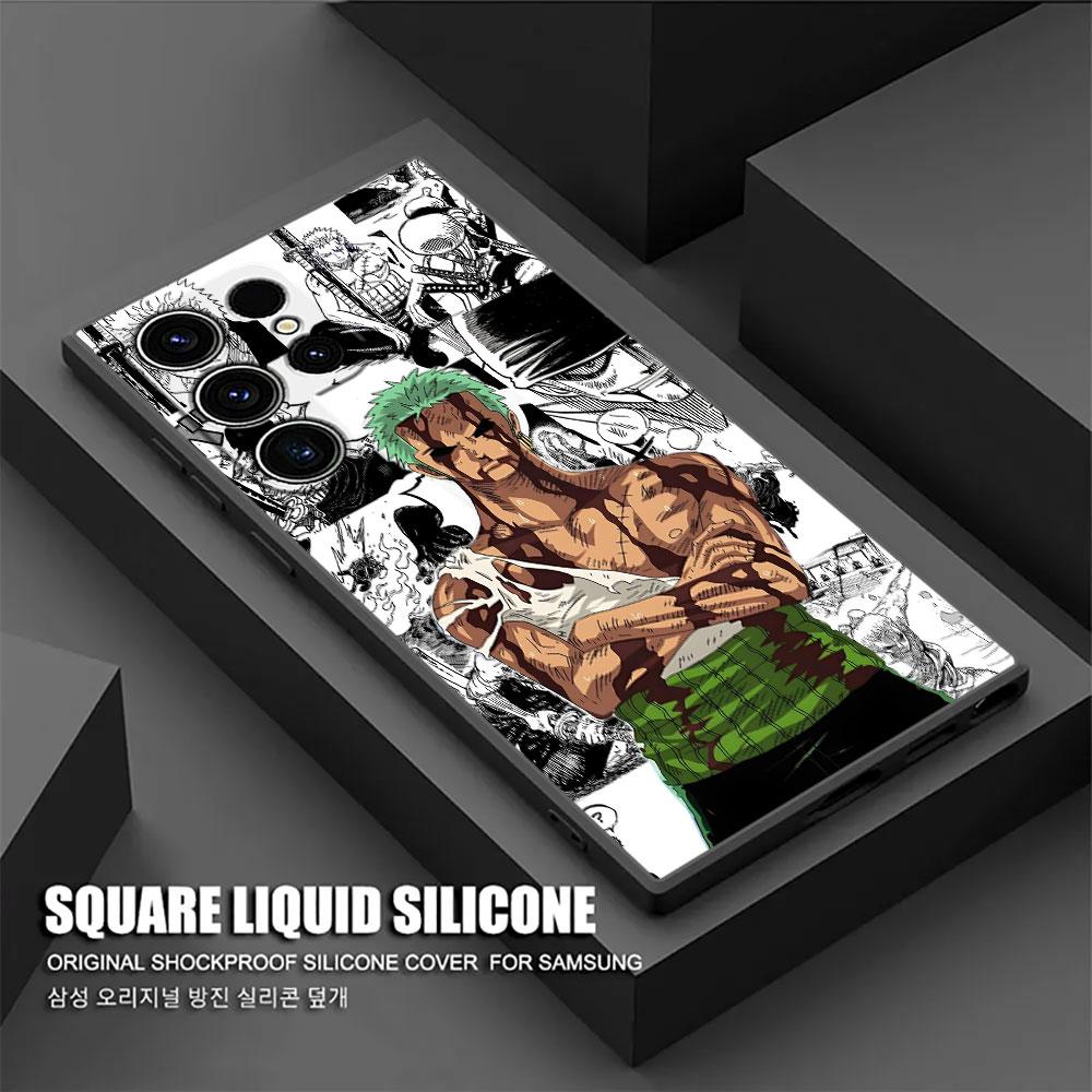 Ones P-Pieces Zoro Manga Phone Case For Samsung Galaxy S25 S24 S23 S20 S21 FE S26 S22 Ultra 5G S26 Plus S25FE Soft Silicon Cover