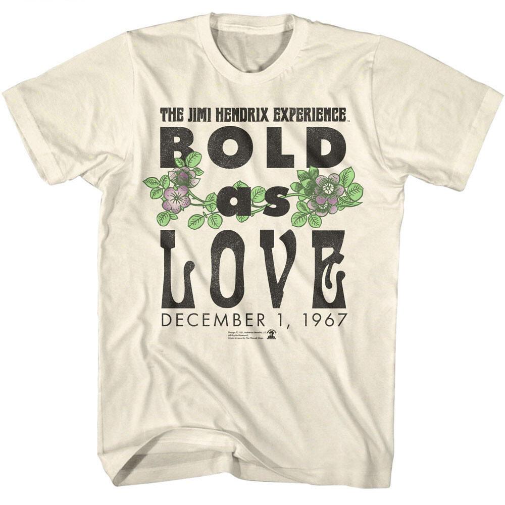 Jimi Hendrix Bold as Love 67 Men's T Shirt Flowers Experience Guitar Hero Rock