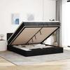 VidaXL Ottoman Bed Frame with Mattress Black 200x200cm Fabric 3312335