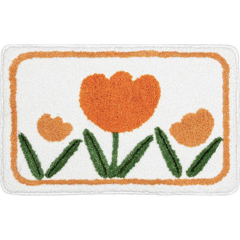 

Нескользящий впитывающий ковер для ванной комнаты, домашние коврики для спальни, плюшевый напольный коврик, моющийся быстросохнущий ковер для ванной комнаты 40 * 60cm