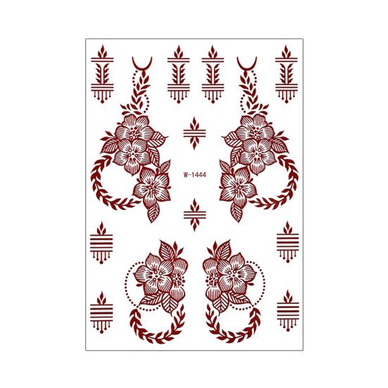 Skin-friendly Convenience Tattoo Stickers Water Transfer Paper Red / Clear / Brown 148 Mm/5.83