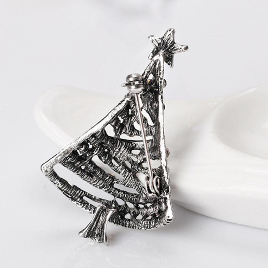 Broche Sapin De Noël Strass - Bijou Festif Pour Femme, Lot De 2 Pièces, Décoration Vêtement Ou Sac