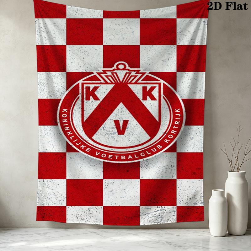 KV Kortrijk Wall Tapestry Aesthetic Wall Hanging Printed Fabric Blanket Decorative Tapestries for Bedroom Living Room Home Decor
