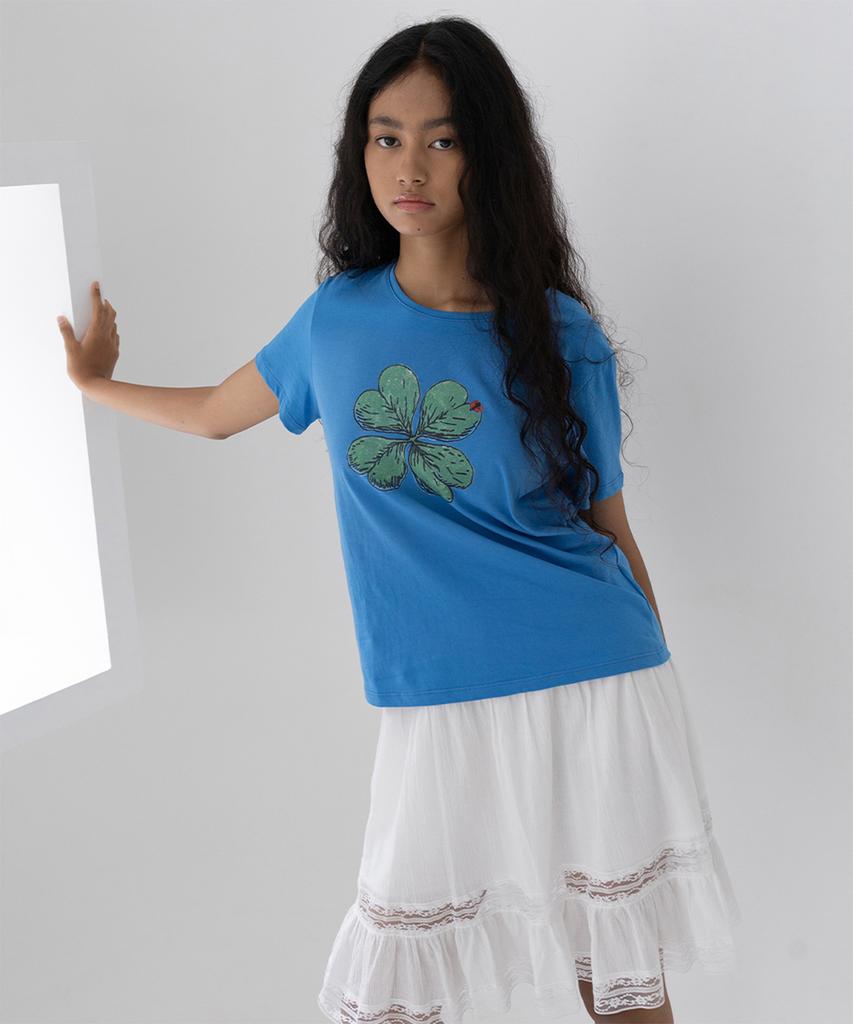 Yansisi Clover 90S T-Shirt - Blue