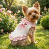 Breathable Pet Dress Shirt Ruffles Design Pet Princess Dress Dog Floral Lace Skirt  Photography
