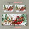 3PC Sled Elderly Duvet Cover Cute Elk Set Bedding Set (1Duvet Cover&2Pillowcases) Christmas Furniture Decor No Filler/Core