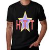 Unisexs Cotton Tshirt With Htt Star Graphic Casual Short Sleeve Tee For Daily Wear Trendy Letter Print Top