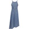 ONLY 2025 Spring Irregular Hem Denim Midi Strap Dress