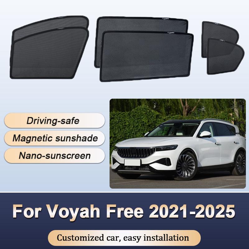 Sun Shades For Voyah Free Rabdan One 2021-2025 Sunshades Magnetic Heat insulation Curtains Privacy Window Visor Car Accessories