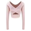 Women's Mesh Cross-Back Long Sleeve Yoga & Fitness Top