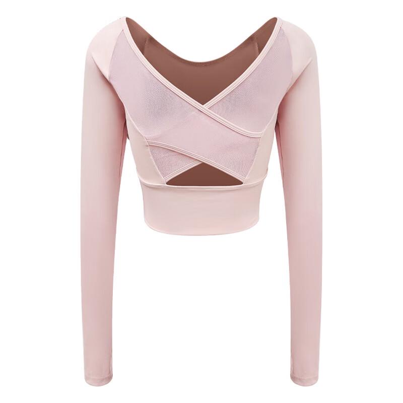 Women's Mesh Cross-Back Long Sleeve Yoga & Fitness Top