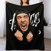 Funny Gifts Vic Fuentes Screaming Gift For Fans Throw Blanket Warm Flannel Blanket for Couch Chair Bedroom