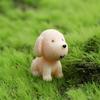 Creative Home Decor Resin Puppy Statue Mini Animal Miniature Dog Ornament Figurines Cake Decoration
