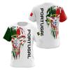 Men's T-Shirt Portugal Flag Color National Emblem Printing Unisex Apparel Summer O Neck Short Sleeve Memorial Shirt Men Clothing