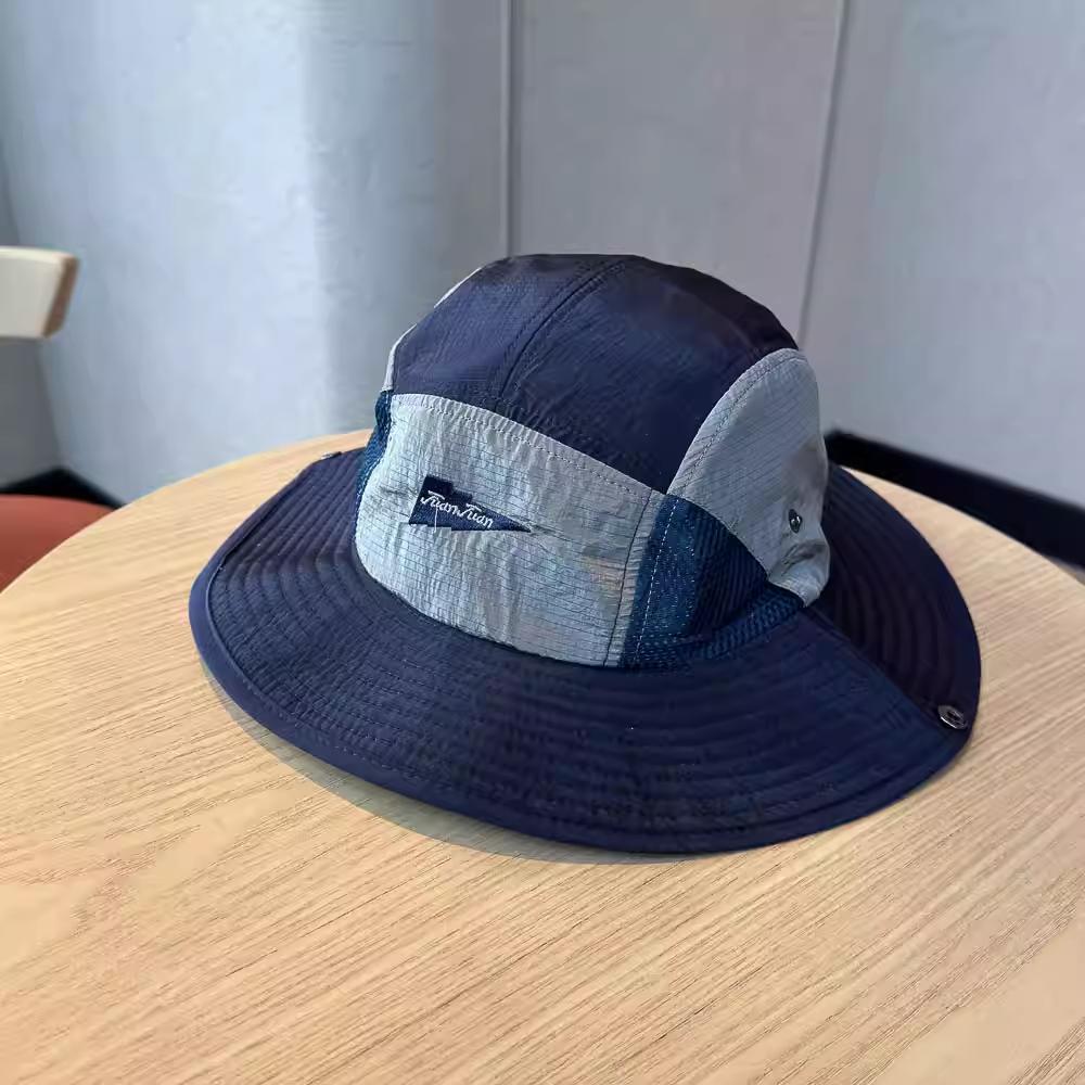 Zomer Lichte Ademende Bucket Hat Mannen Vrouwen Buiten Kamperen Klimmen Zon Hoed Kleur Matching Sneldrogende Bergklimmen Hoed