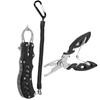 Fishing Plier Multipurpose Portable Fishing Pliers Fish Grips with Lanyard and SheathBlack