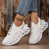 Damen Laufschuhe Atmungsaktive Outdoor Freizeit Walking Schuhe für Damen Dicke Sohlen Mode Leichter Sneaker
