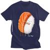 Cute Sushi Hug Tshirts Unisex Pure Cotton Cartoon Japanese Food Tee Streetwear Fashion Top Vintage Novelty Graphic Tshirt