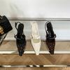 Spring and Summer Design Sense Sequins Pointed Stilettos Light Mouth Single Shoes Women's One-word Buckle with Cool Slippers