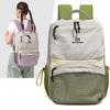 Lightweight Nylon Colorblock Backpack Mesh Front Pocket Casual Travel Daypack for Daily Outdoor