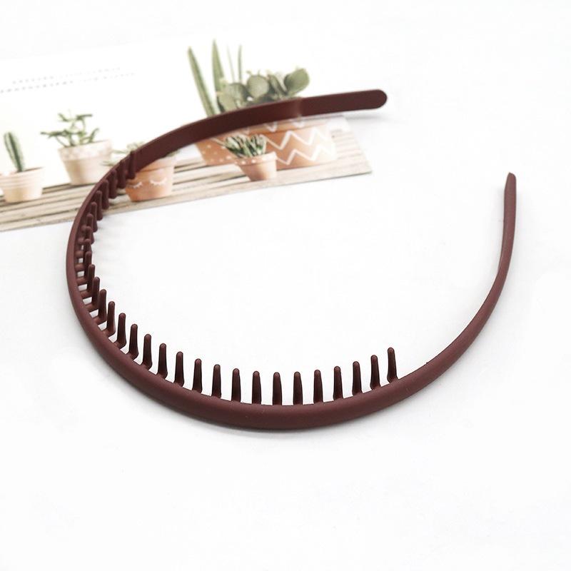 Fashion Simple Hairband Women Morandi Color Hair Comb Belt Press Hair with Teeth Non-Slip Headband Girls Hair Accessories