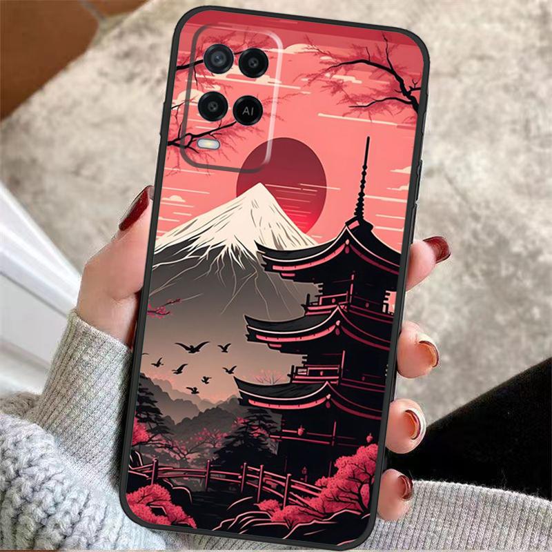 

Japanese Art Temple Sakura Case For Oppo A5 Pro A38 A58 A78 A98 A54 A74 A94 A18 A57 A17 A77 A80 A60 A40 A96 A76 A16 A15 OPPO A78 4G