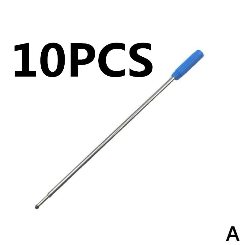10 Pcs OPP Packaging Metal Pen Refill Ballpoint Pen for Crystal Diamond Ballpoint Pen Student Pen Rod Blue/Black Ink 7cm Length