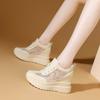 Trend Sunday Autumn and Winter Women's Shoes New Muffin Thick Sole Inner Height Increase Casual Net Shoes Single Pair