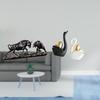 Modern Chinese Animal Sculptures Cow Cattle And Swan Figurines Tabletop Ornament Art Crafts for Desk