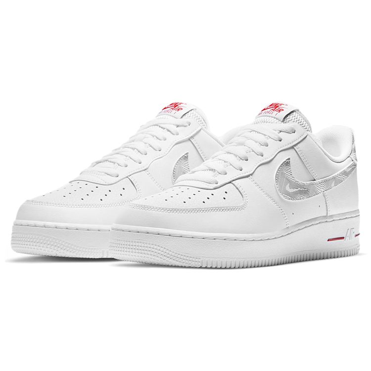 Nike Air Force 1 Low Topography Pack - White University Red Men Sneakers Black DH3941-100