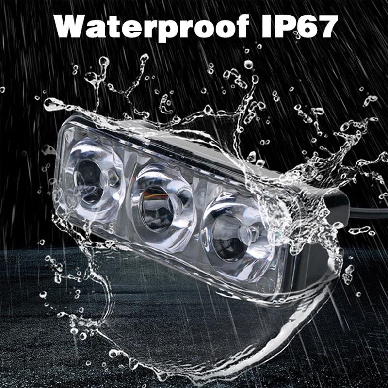 1/2Pcs Car LED DRL LED Daytime Running Light 12V Flash White 6000k Car High Power Day Lights DC Lens With Fog Lamps Waterproof