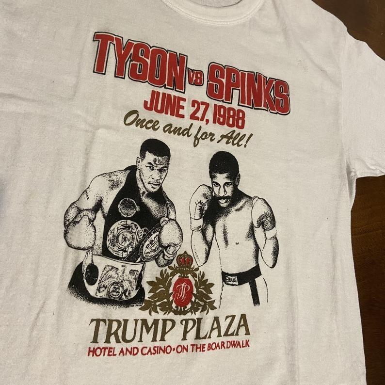 Mike Tyson Versus Michael Spinks Boxing T-Shirt For Men Tee S-4XL M095 Unisex T-Shirt L