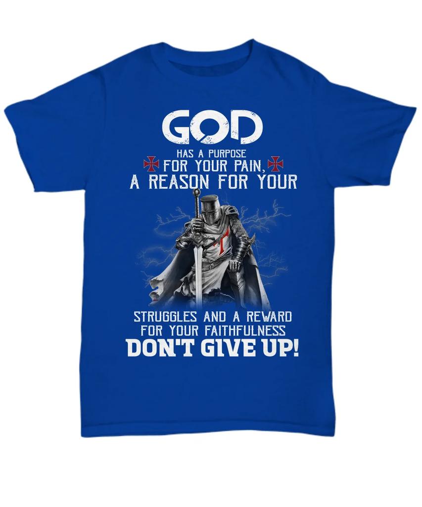 Christian Knight Templar TShirt Warrior Of God Tee Veteran Soldier Dont Give Up