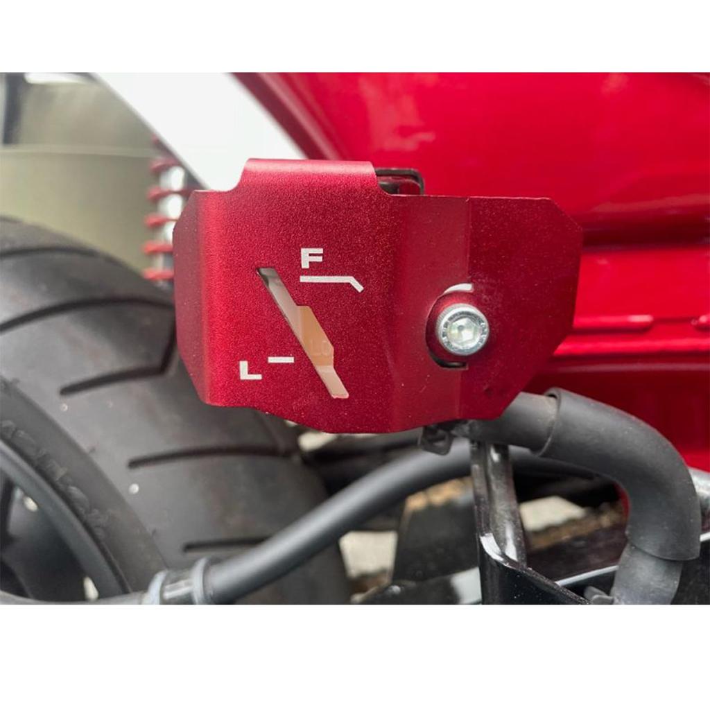 LEDISHUN Fluid Tank Protector for Honda Dax 125 and Monkey 125 (Red)