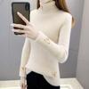 Autumn  Winter Turtleneck Sweater Letter Jacquard Tight-fitting Slimming Knitted Temperament Bottoming Shirt